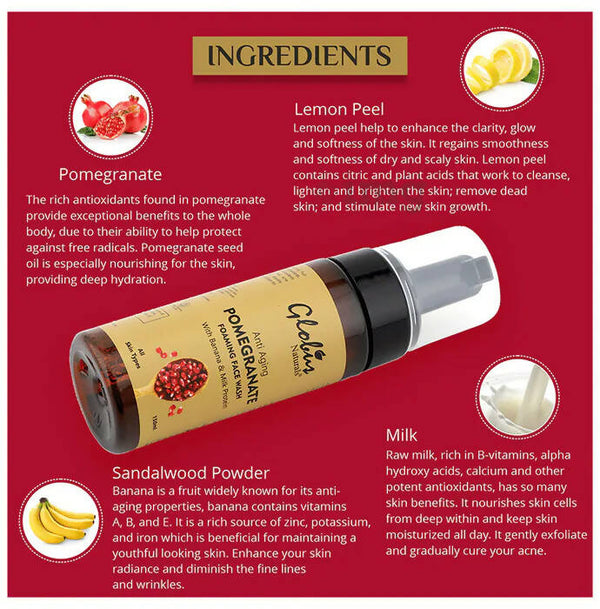 Globus Naturals Pomegranate Foaming Face Wash - Distacart
