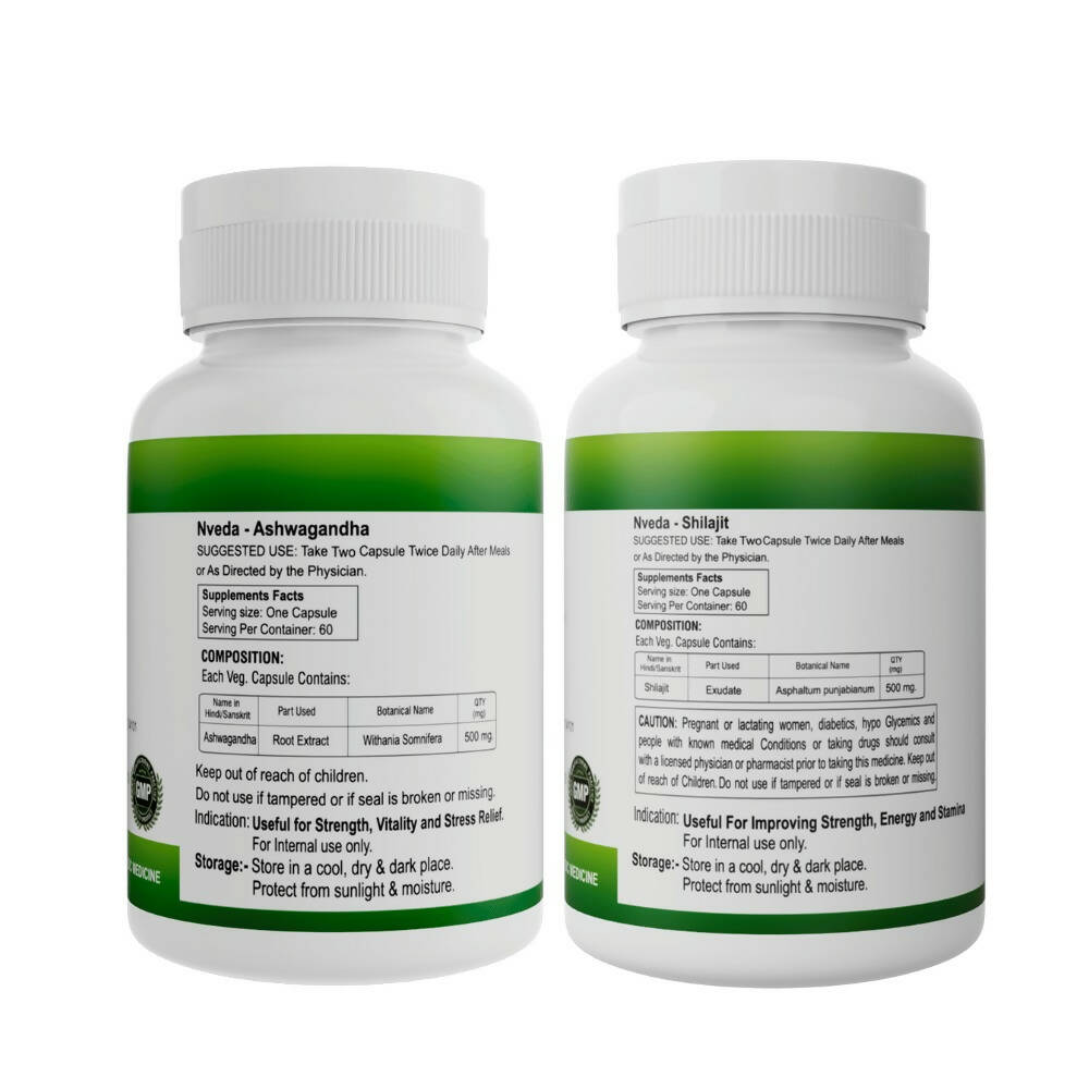 Nveda SJ Capsules and Ashwagandha Capsules Combo - Distacart