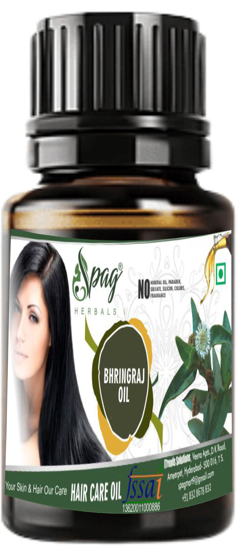 Spag Herbals Bhringraj Oil For Hair & Skin Care - Distacart