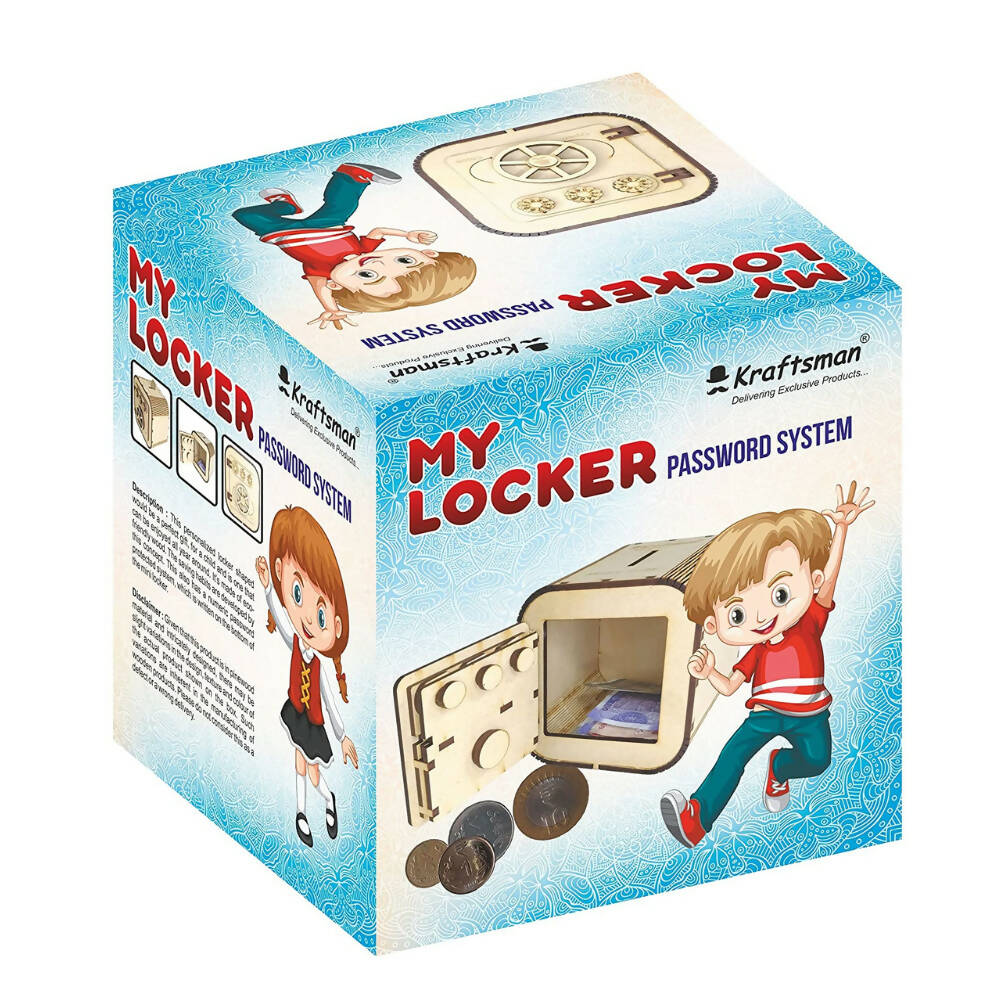 Kraftsman Wooden Money Safe For Kids And Adults | Make In India | Money Chest Style - Distacart