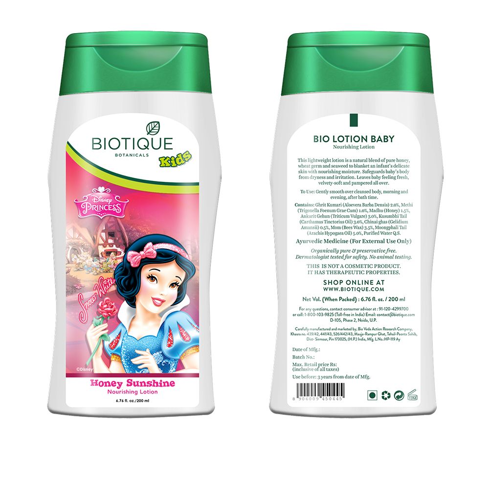 Biotique Bio Disney Princess Nourishing Lotion, Honey Sunshine