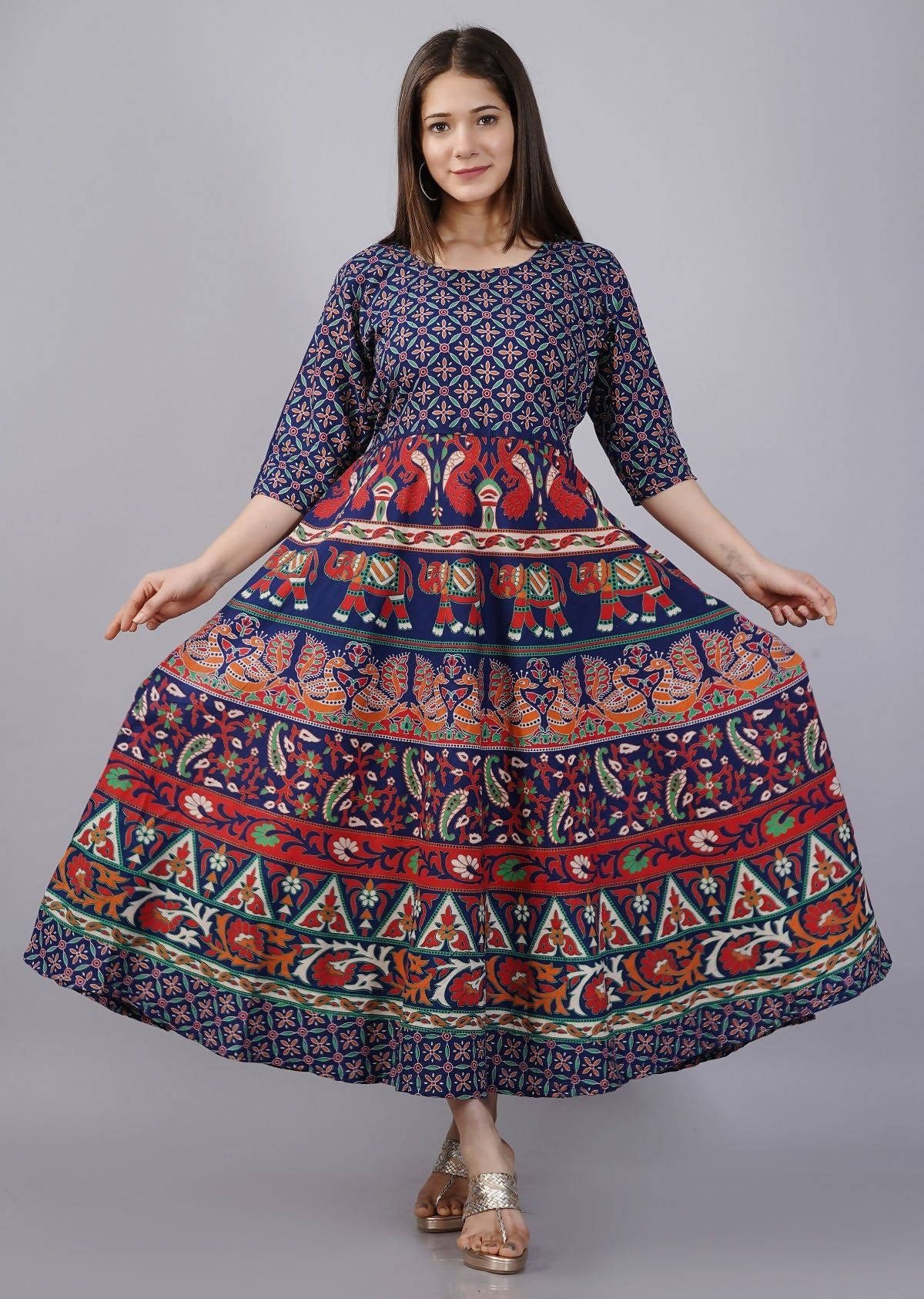 Vamika Multicolor Cotton Printed Party/Casual Wear Kurti (GAM22K)