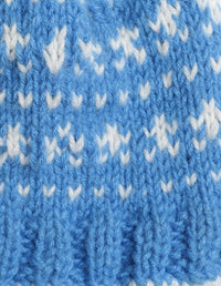 Thumbnail for Chutput Kids Woollen Hand Knitted Pom Pom Detailed Cap - Blue - Distacart