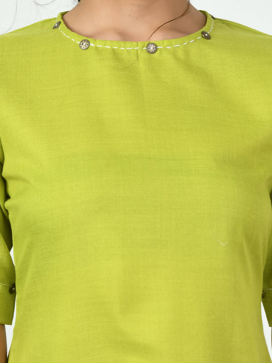 Myshka Women's Green A-Line Solid Kurta - Distacart