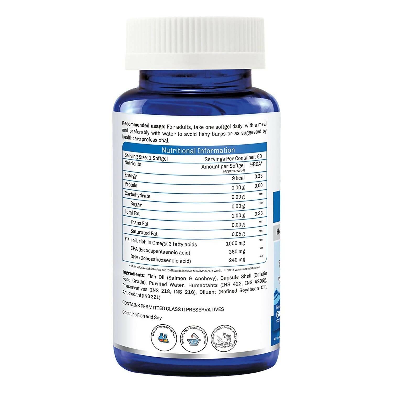 Onelife Mega One Fish Oil Omega 3 Fish Oil Softgels - Distacart