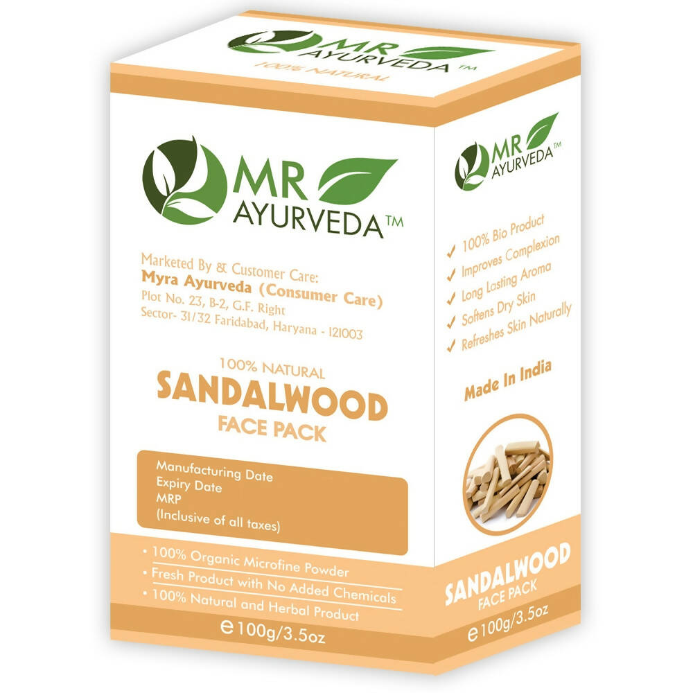 MR Ayurveda Sandalwood Face Pack Powder - Distacart