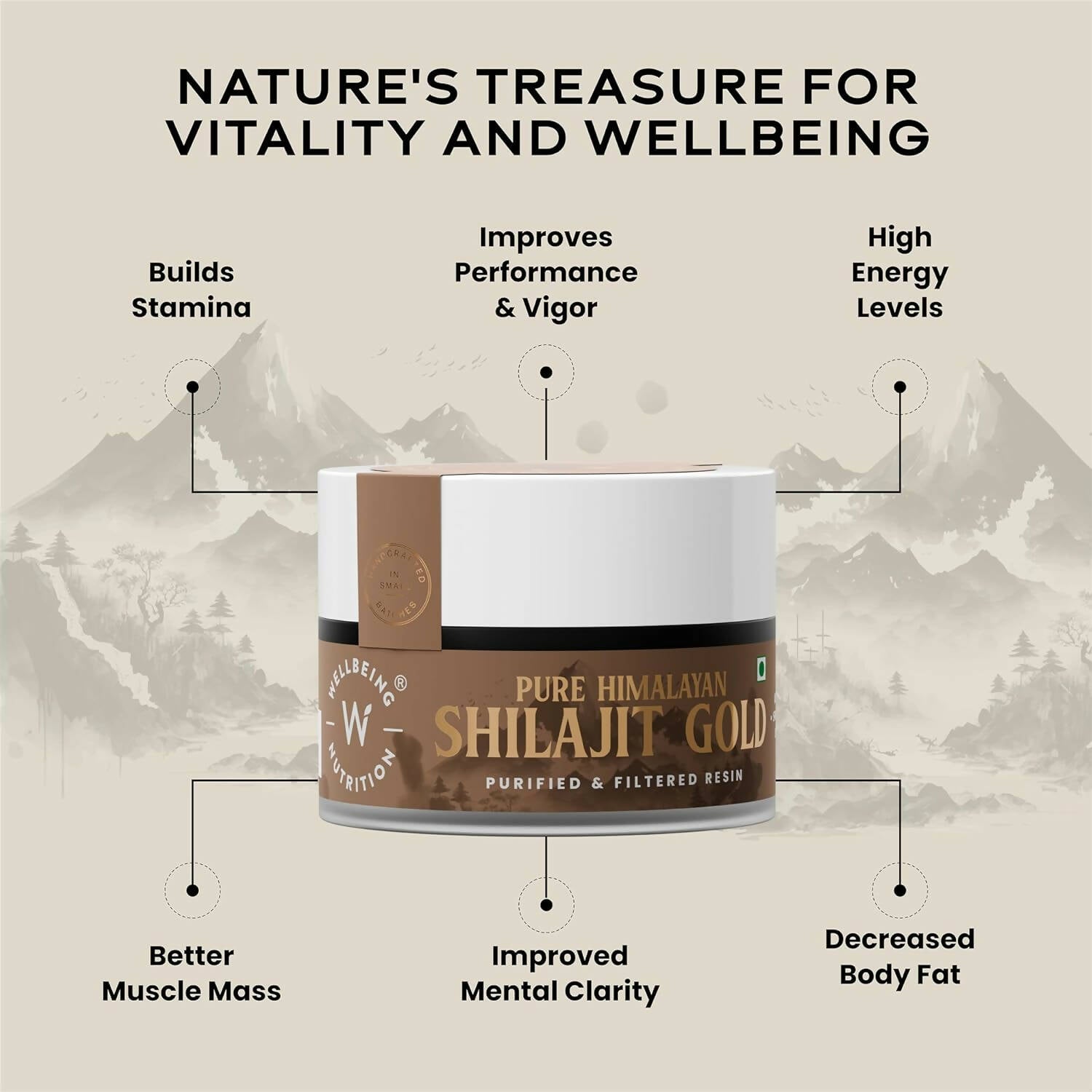Wellbeing Nutrition Pure Himalayan SJ Gold Resin - Distacart