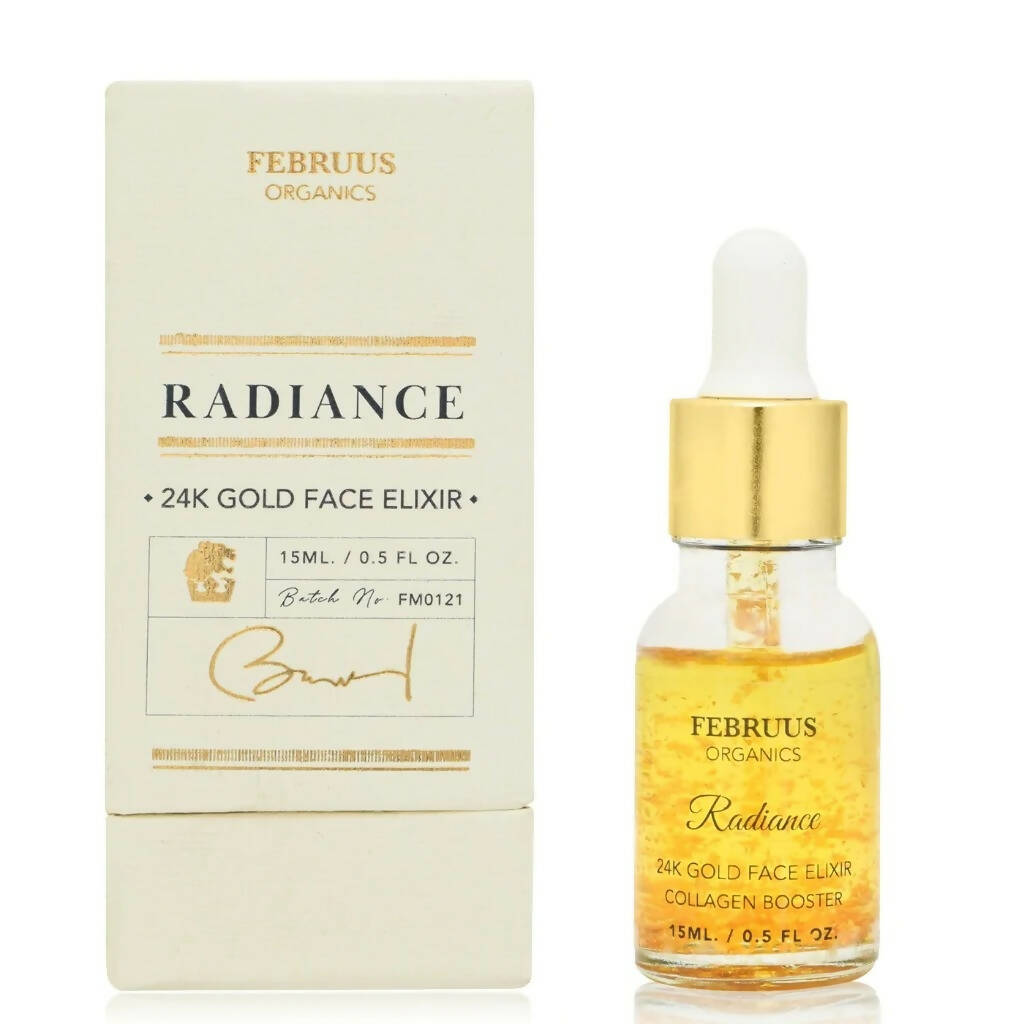 Februus Organics 24K Gold Face Elixir Collagen Booster - Distacart