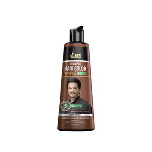 VCare Shampoo Hair Colour Triple Plus - Deep Brown