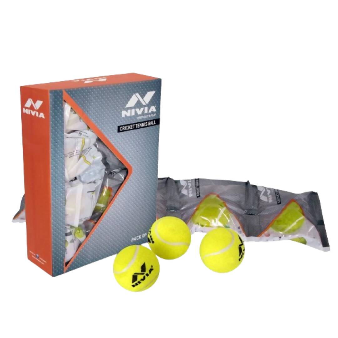 Nivia Rubber Cricket Tennis Ball (Pack Of 12) - Distacart