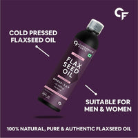 Thumbnail for Carbamide Forte Flaxseed Omega 3 6 9 Oil for Eating Skin & Hair Growth - Distacart