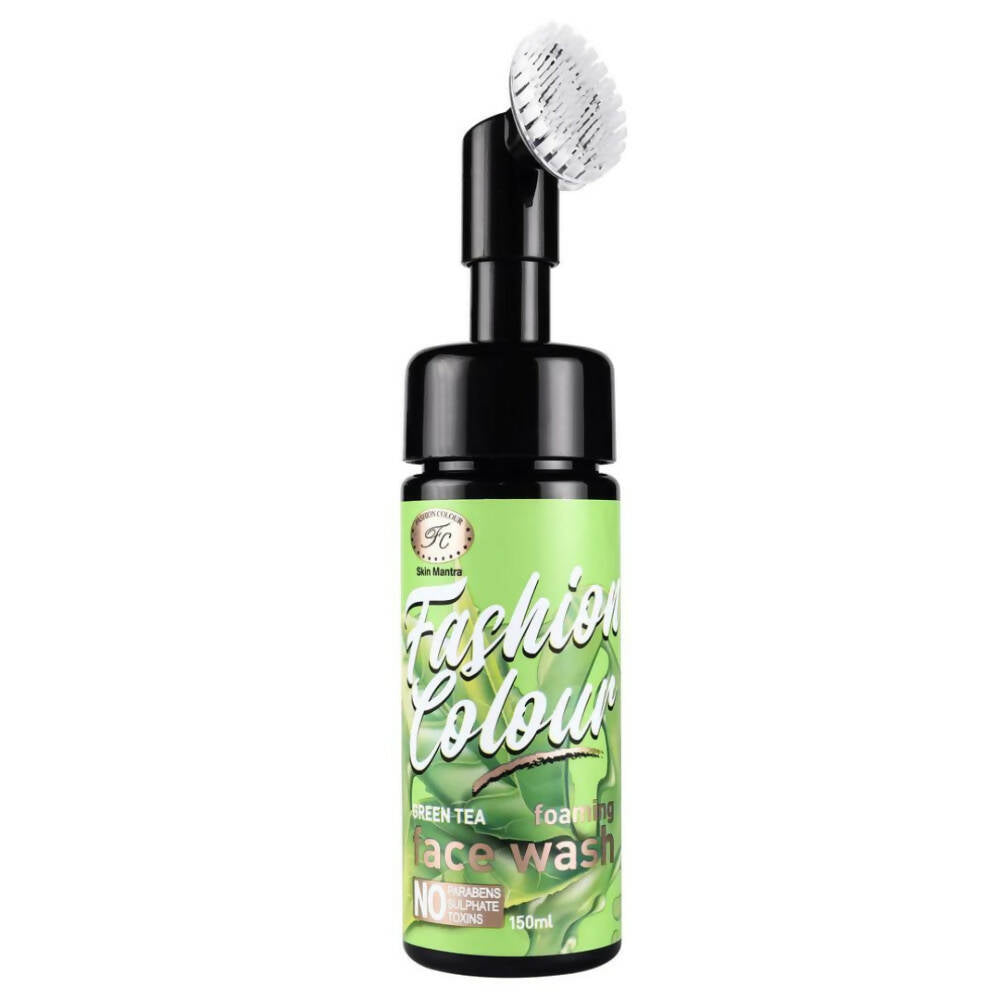 Fashion Colour Green Tea Foaming Face Wash - Distacart