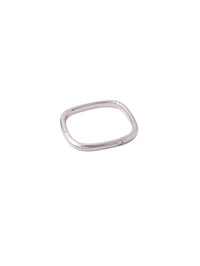 Thumbnail for NVR Women's Silver-Plated Rectangular Stylish Ring - Distacart