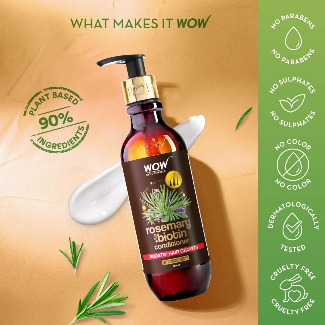 Wow Skin Science Rosemary With Biotin Anti Hair Fall Conditioner - Distacart