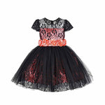 Thumbnail for Asmaani Baby Girl's Black Color Satin A-Line Frock (AS-DRESS_22133) - Distacart