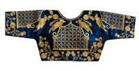 Thumbnail for Vamika Beautiful Blue Banglori Silk Embroidery Blouse - Distacart