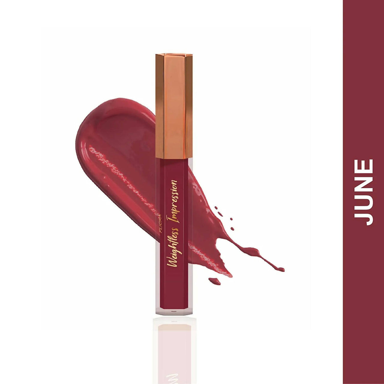 FLiCKA Weightless Impression 06 June - Brown Matte Finish Liquid Lipstick - Distacart