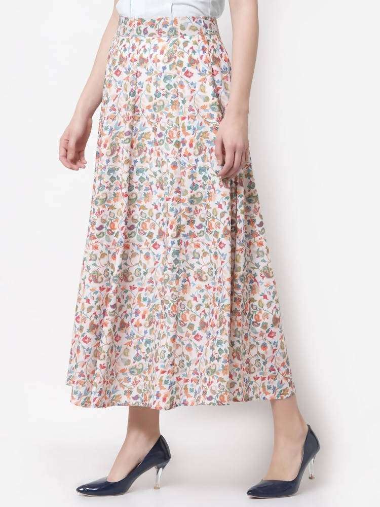 Myshka Multicolor Cotton blend Printed Skirt