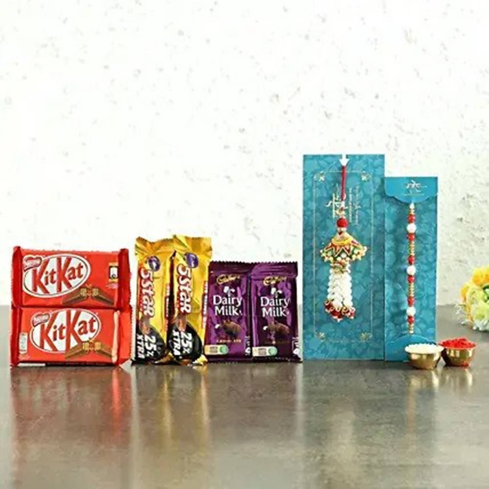 Lumba Rakhi Set And Chocolates Hamper