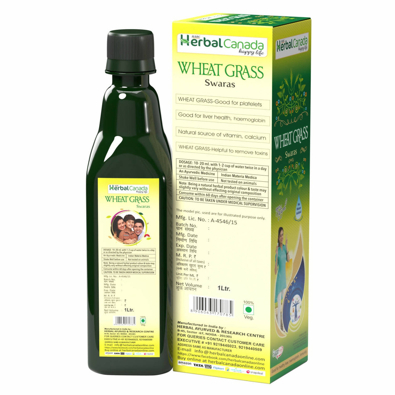 Herbal Canada Wheat Grass Ras - Distacart