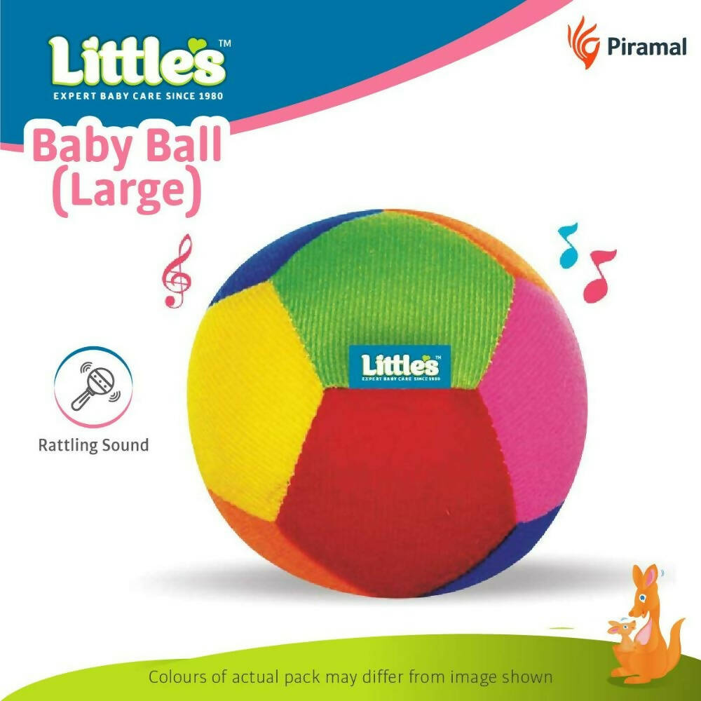 Little's Soft Plush Baby Ball With Rattle Sound Multicolor - Distacart