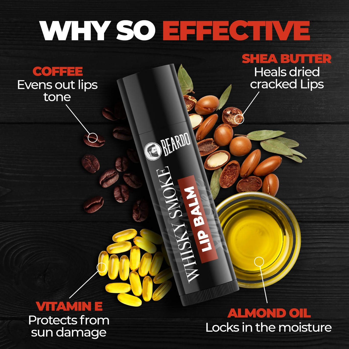 Beardo Whisky Smoke Lip Balm - Distacart