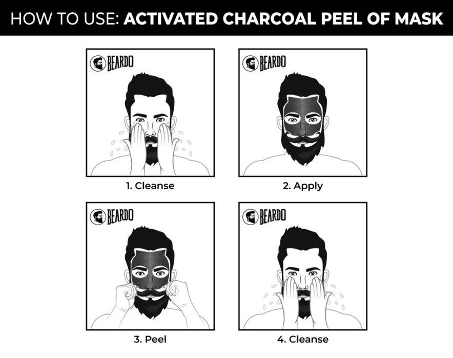 Beardo Activated Charcoal Facewash & Peel Off Mask Combo - Distacart