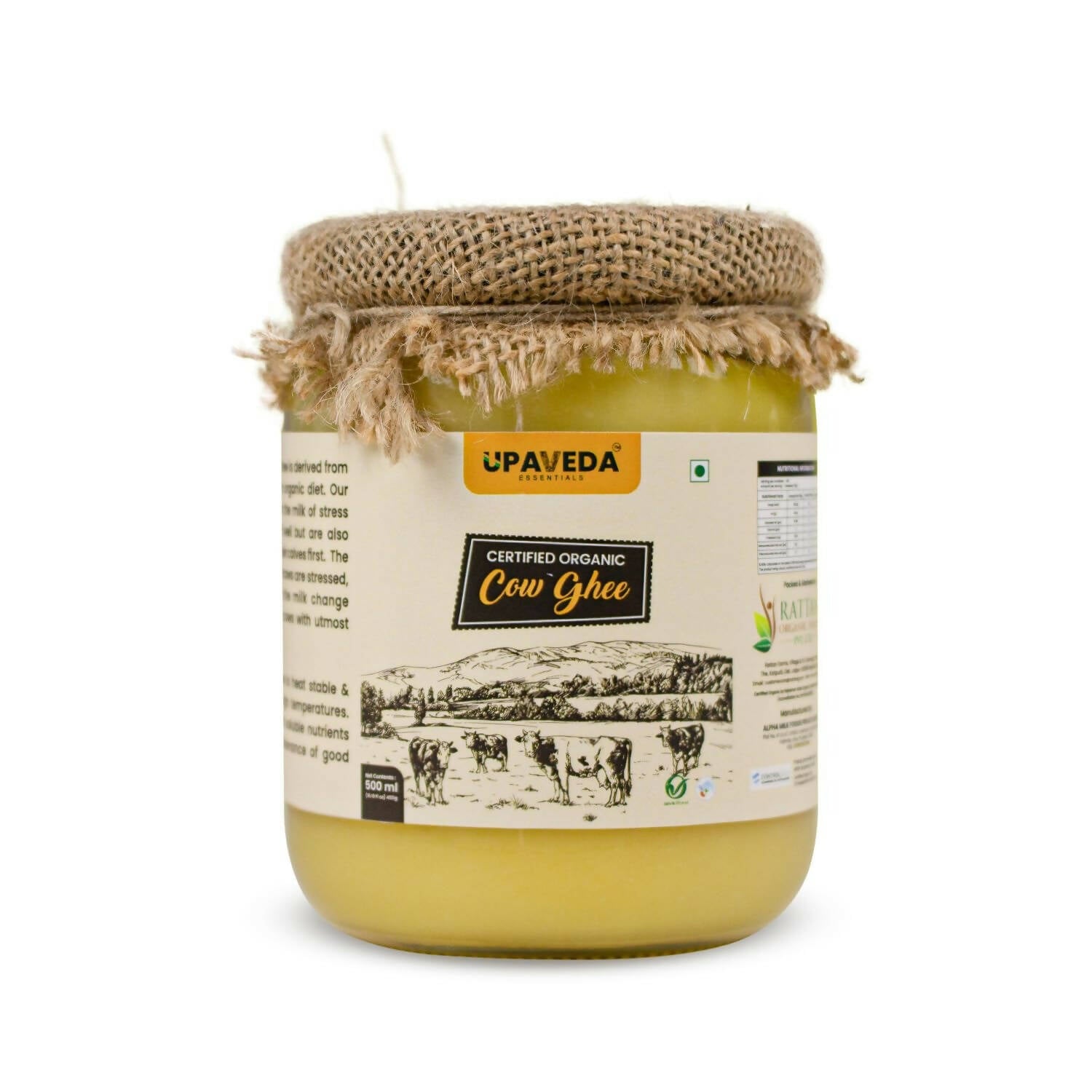 Upaveda Organic Cow Ghee - Distacart
