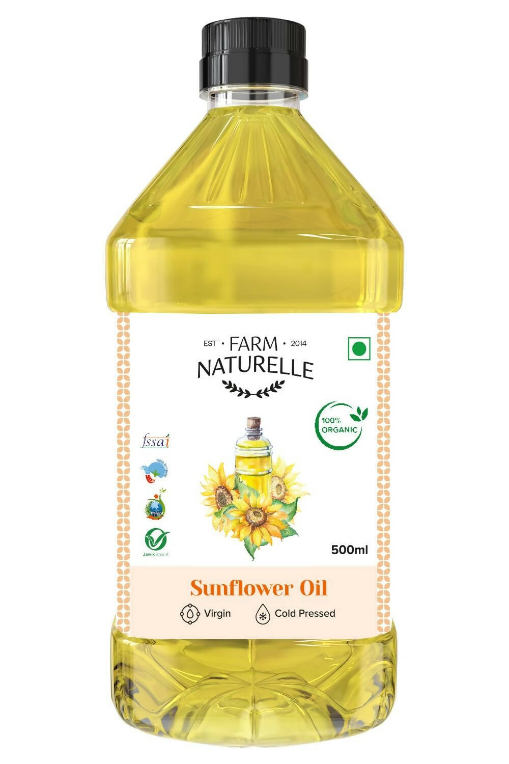 Farm Naturelle Organic Virgin Cold Pressed Sunflower Oil - Distacart