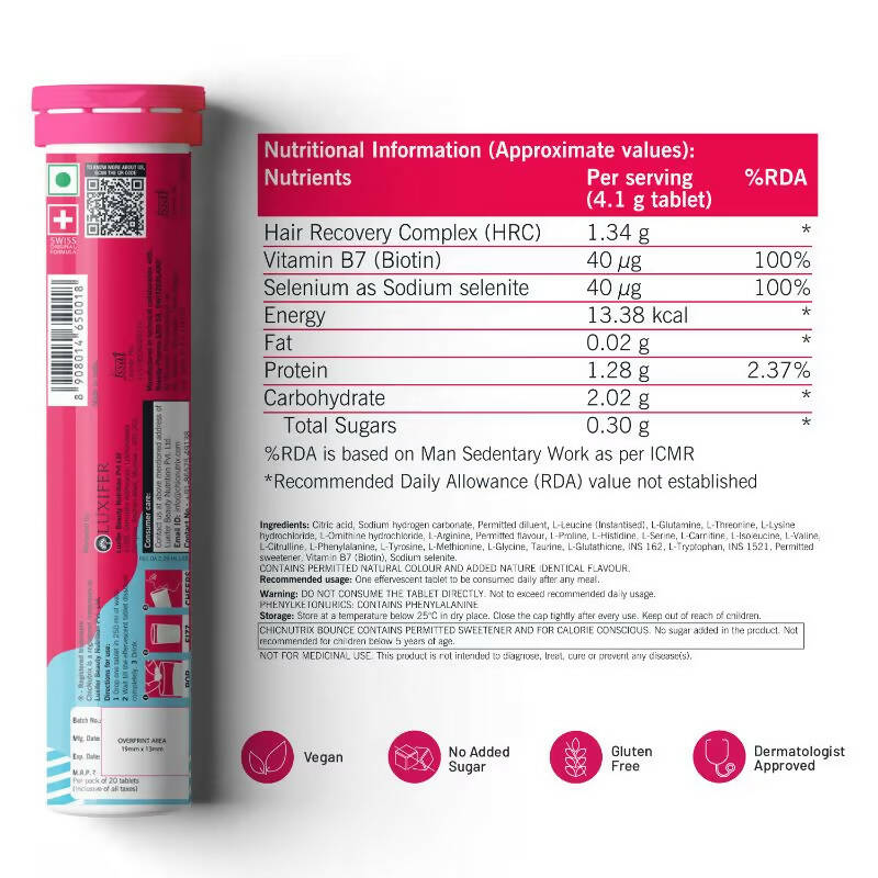 Chicnutrix Bounce Tablets for Thick Hair & Hair Fall Control - Distacart
