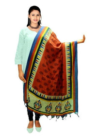Thumbnail for Vamika Multi-Colour Printed Bhagalpuri Latest Silk Dupatta