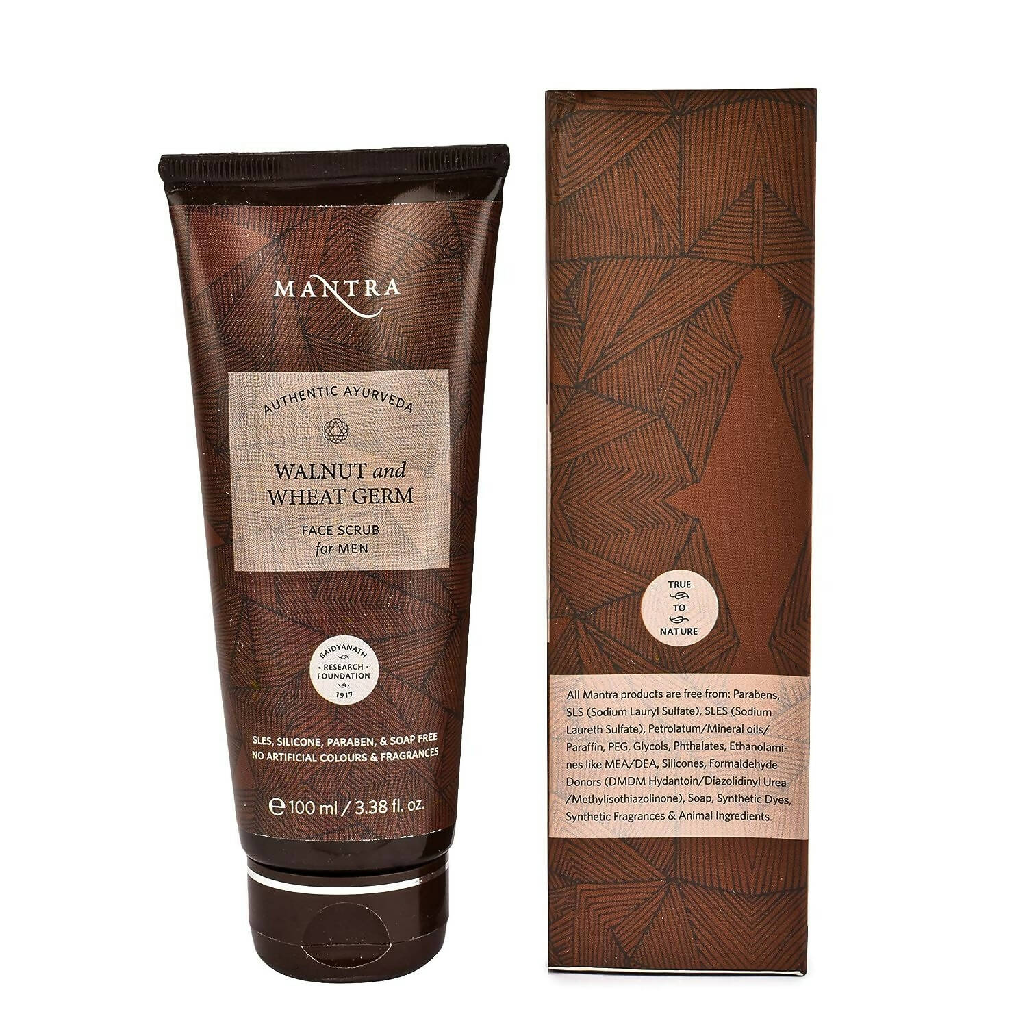 Mantra Herbal Walnut & Wheat Germ Face Scrub For Men - Distacart