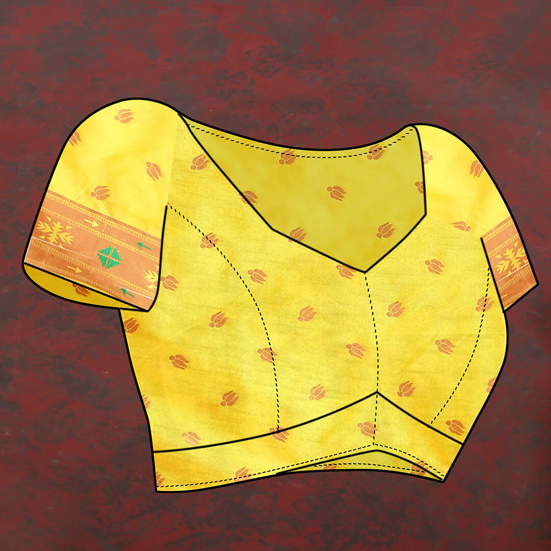 Lorenvalley Fashion Yellow Soft Paithani Silk Woven Design Copper Zari Meenakari Weaving Saree - Distacart