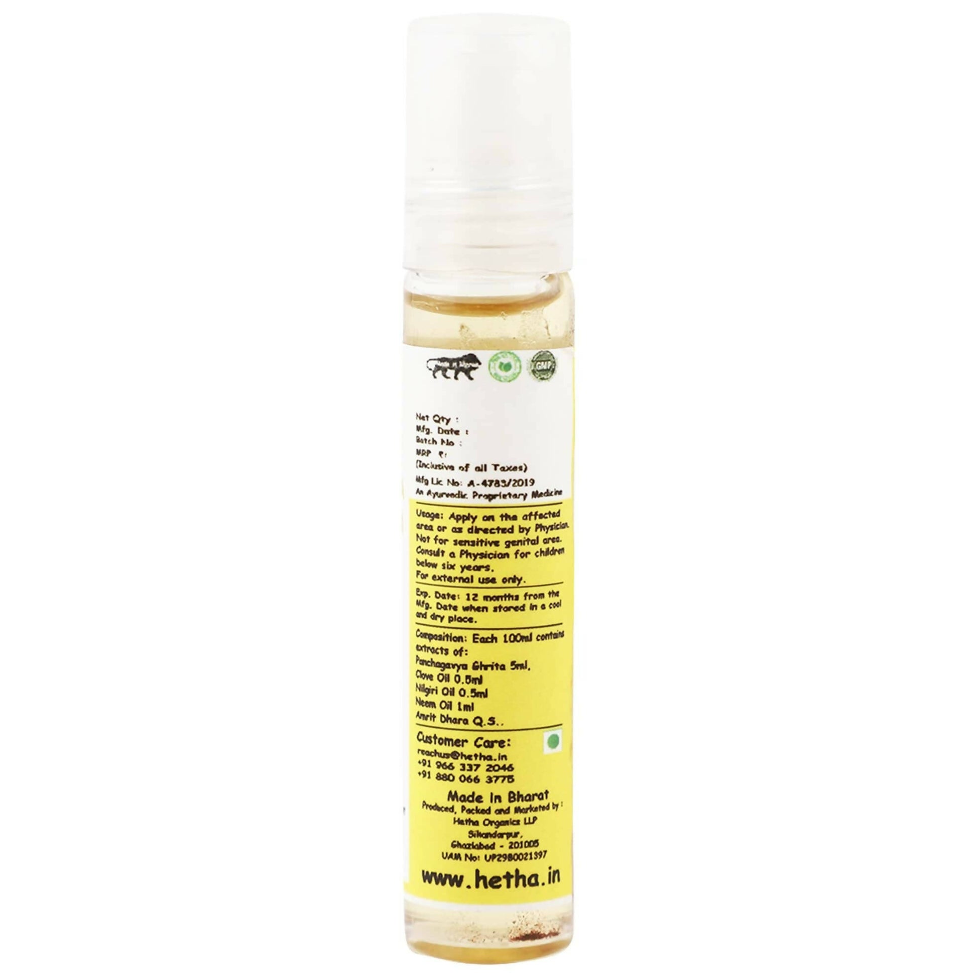 Hetha Panchagavya Rollon Balm - Distacart