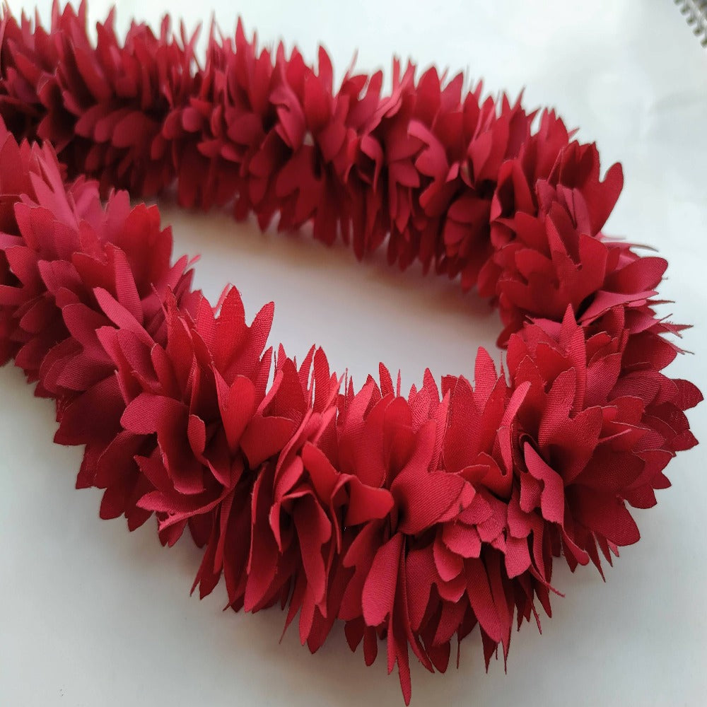 Maroon Fabric Reusable Garland For God Frames