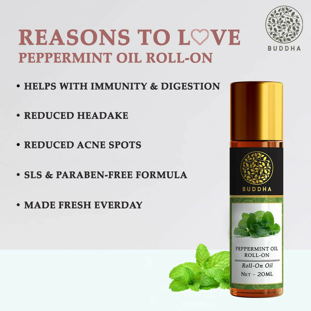 Buddha Natural Peppermint Essential Oil Roll-On - Distacart