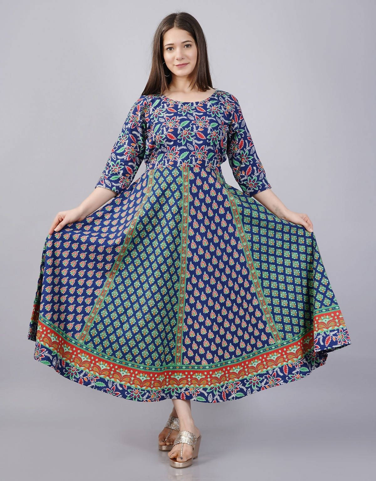 Vamika Multicolor Cotton Printed Party/Casual Wear Kurti (GAM27K)