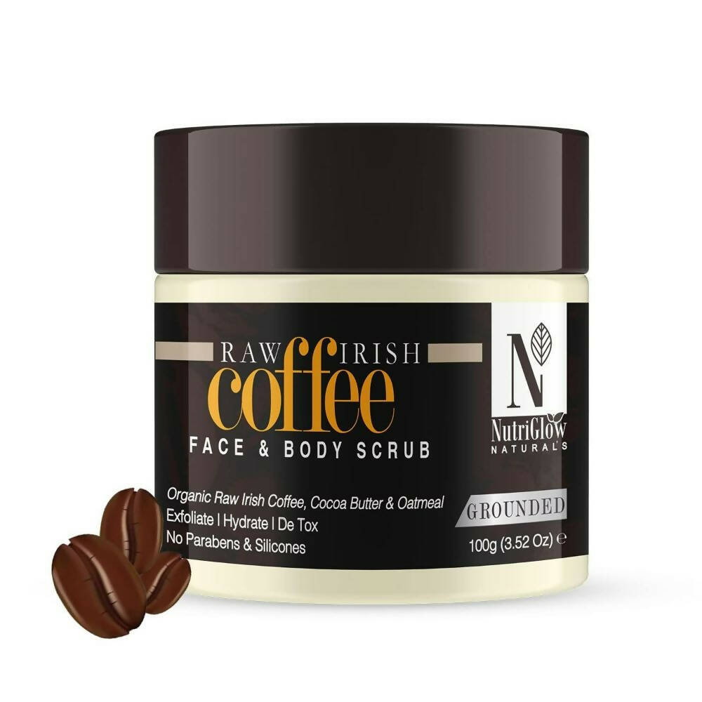 NutriGlow NATURAL'S Raw Irish Coffee Face & Body Scrub - Distacart