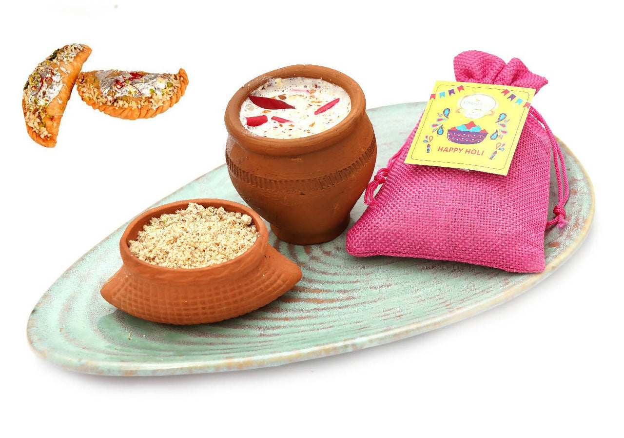 Ghasitaram Holi Gifts Sweets - Herbal Thandai Powder with Holi Gujiya Sweets - Distacart
