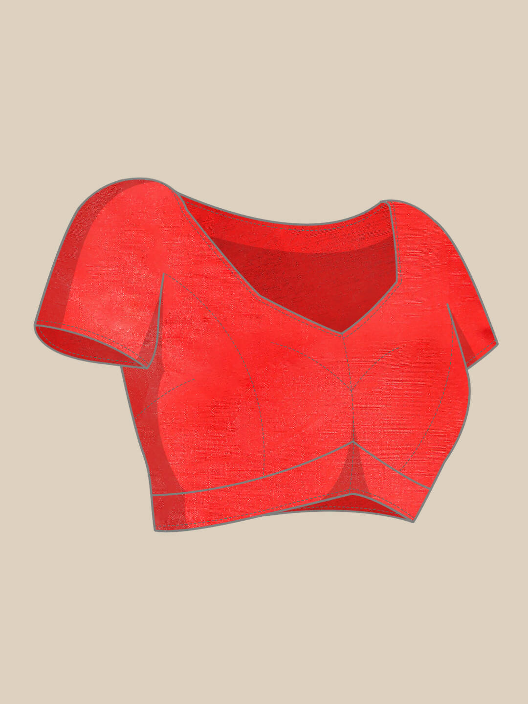 Red Woven Design Net Saree with Blouse Piece - Kalamkari - Distacart