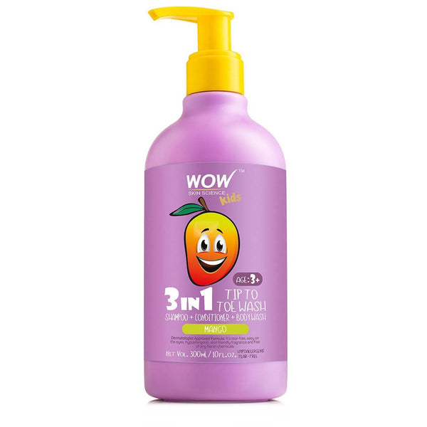Wow Skin Science Kids Mango 3 in 1 Tip to Toe Wash