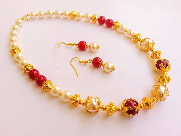 Multicolor Handmade Beaded Necklace Set