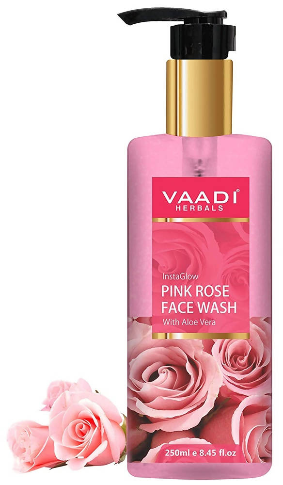 Vaadi Herbals InstaGlow Pink Rose Face Wash - Distacart