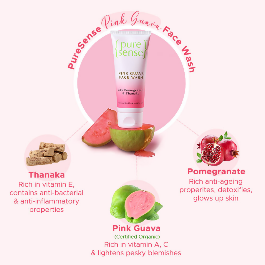 PureSense Pink Guava Face Wash - Distacart
