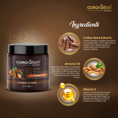 Coronation Herbal Coffee De-Tan Face Mask - Distacart