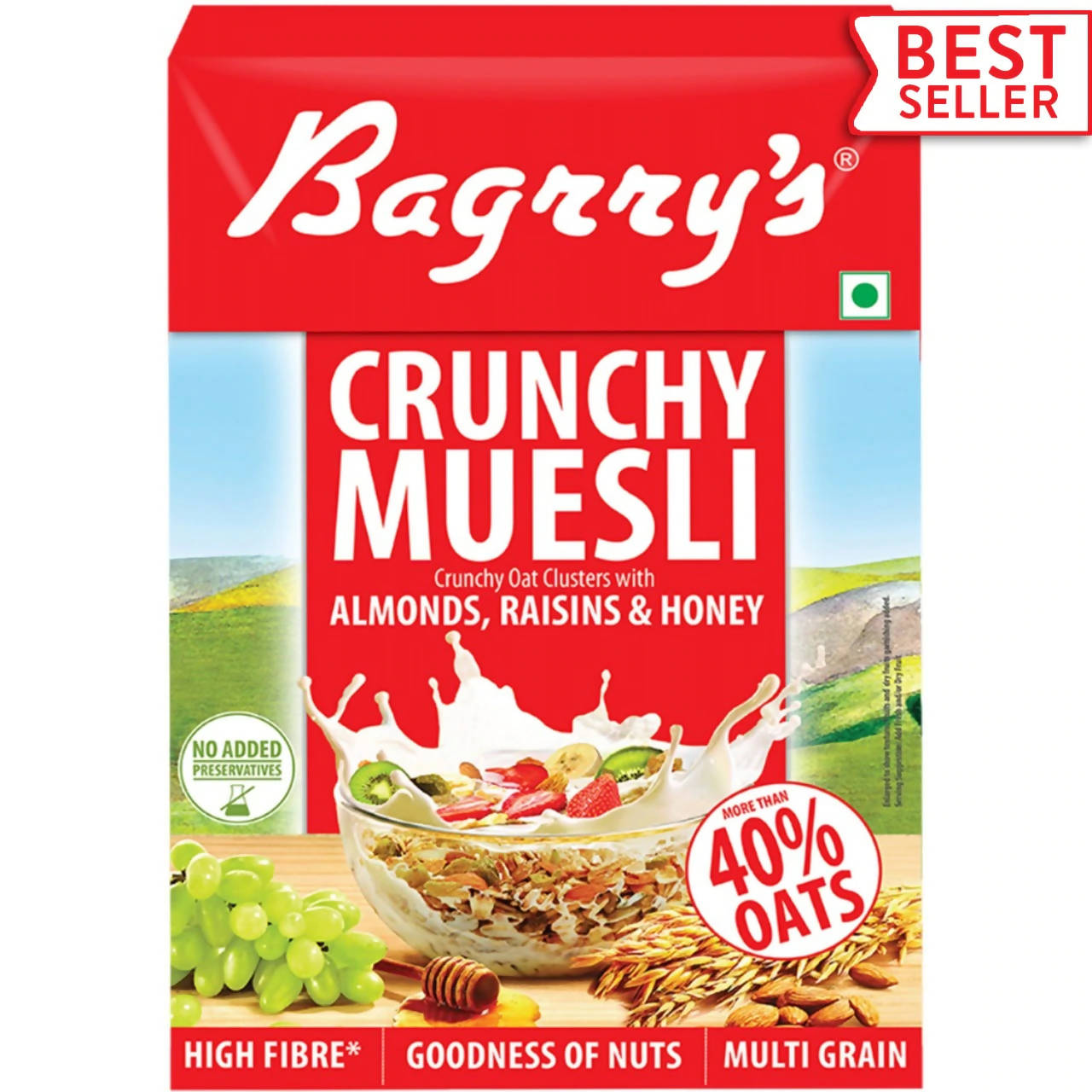 Bagrry's Crunchy Muesli - Almonds, Raisins & Honey - Distacart