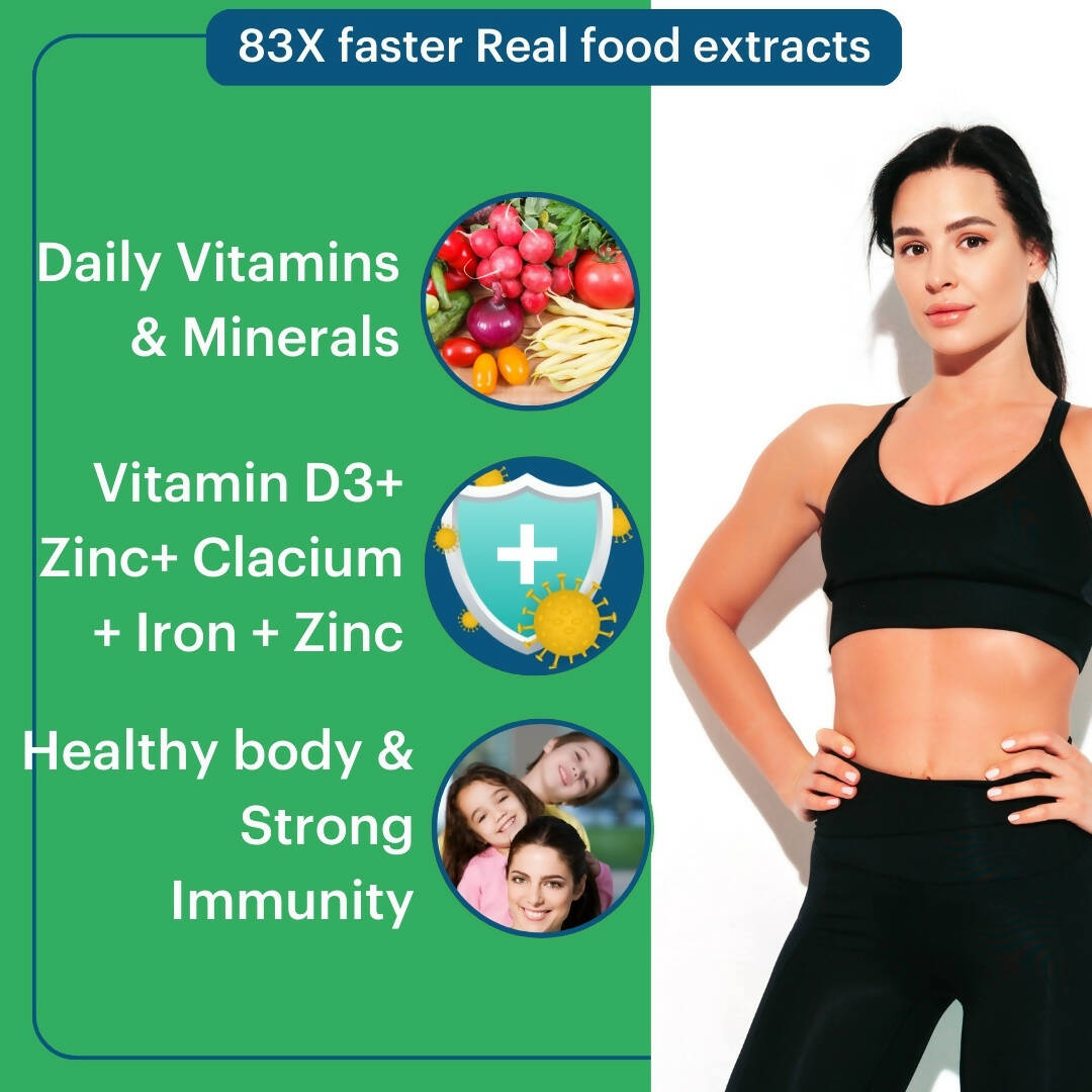 Laurik Multivitamin Supplements For Women | Vitamin A, C, D ,E With B Vitamins, Iron, Zinc And Calcium Tablets - Distacart