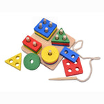 Thumbnail for Nesta Toys Shape Sorter | Stacker | Lacing Toy - Multicolor - Distacart