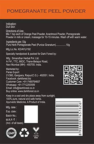 Dark Forest Pomegranate Peel Powder - Distacart