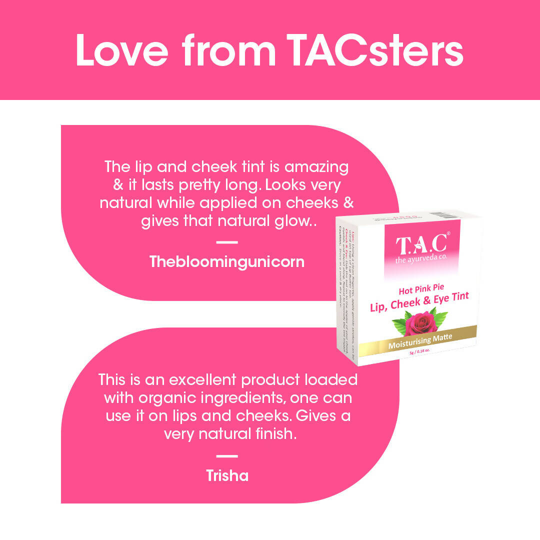 TAC - The Ayurveda Co. Hot Pink Lip, Cheek & Eye Tint - Distacart